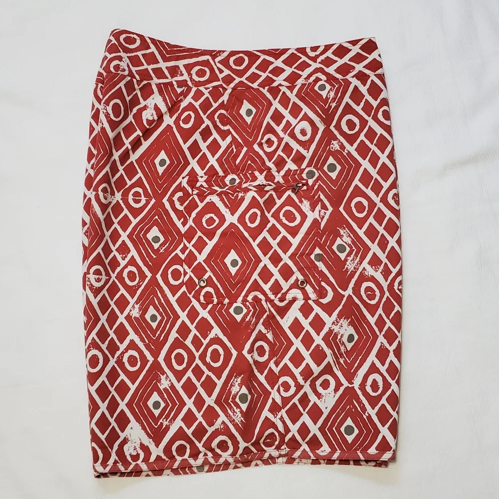 Patagonia Lined Tribal Print Board Shorts Swim Trunks 36 Waist